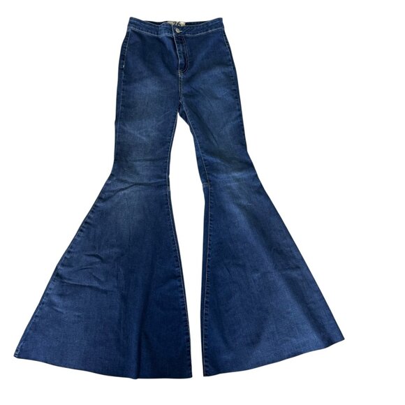 Free People We The Free Just Float On Flare Jeans Blue Size 26 NWT Bell Bottom - Picture 11 of 11